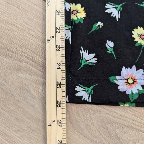 NWT Loft Wide Leg Crop Pants in Garden Linen Blend Elastic Band Women's Medium - Picture 5 of 9